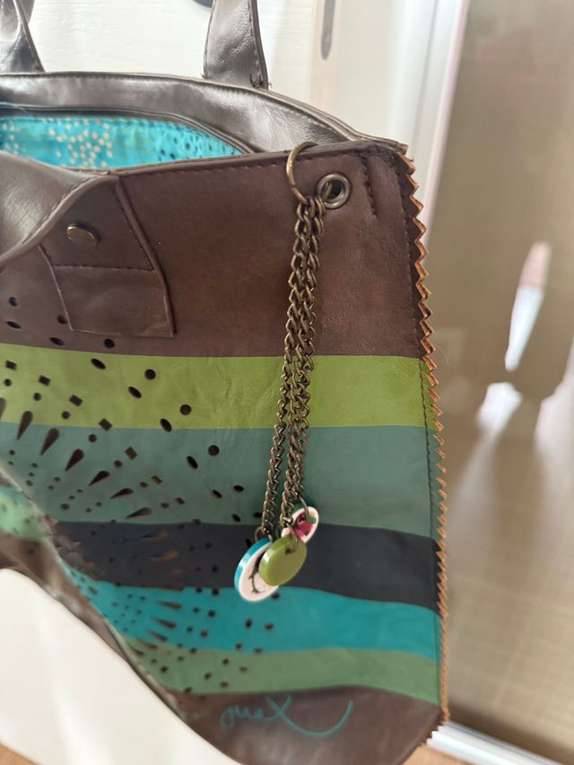 Borsa Desigual marrone e verde