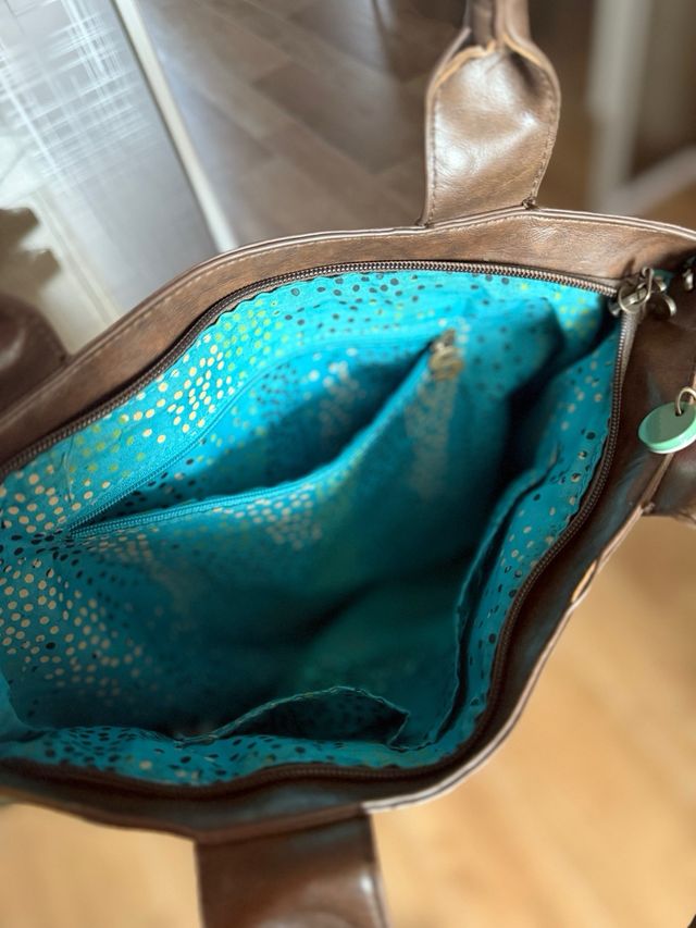 Borsa Desigual marrone e verde