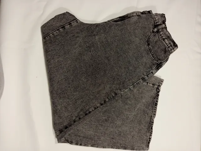 Pantalón vaquero curvy gris con goma