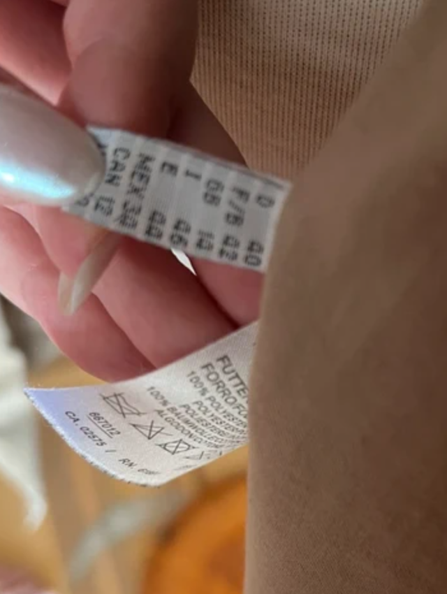 Abrigo de piel mujer beige