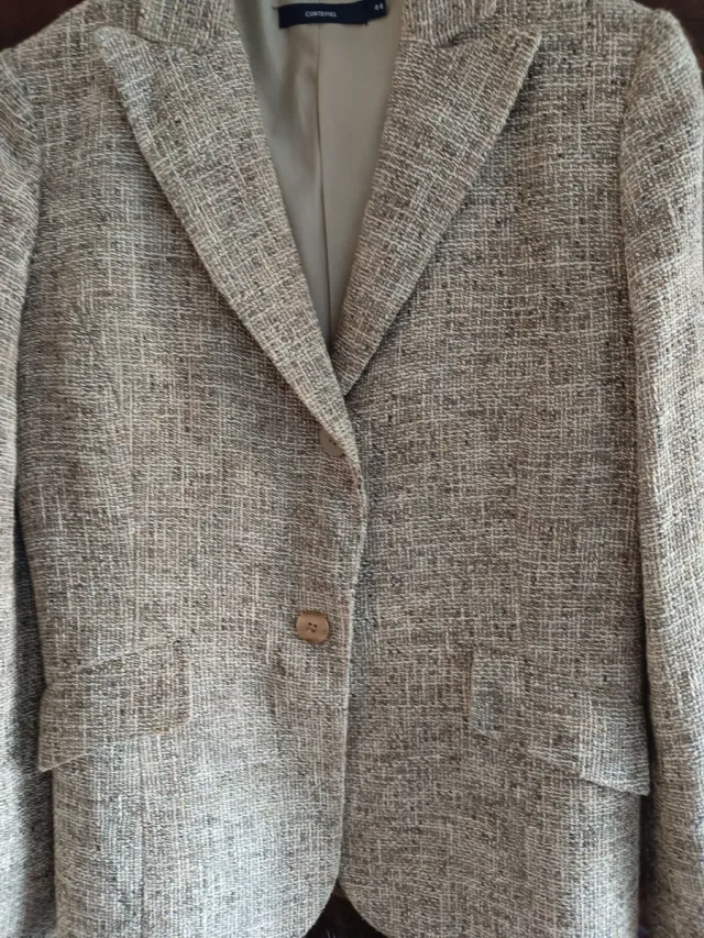 Blazer CORTES Beige/Marrón Talla 44