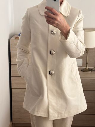 Chaqueta Mango blanco roto