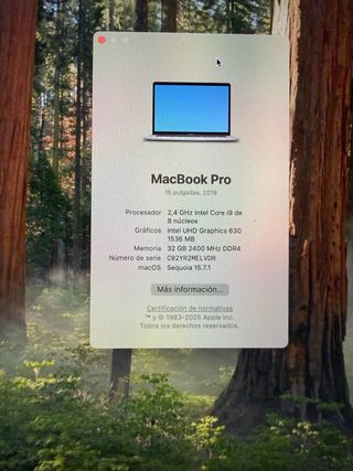 MacBook Pro 15 2019 Intel Core i9
