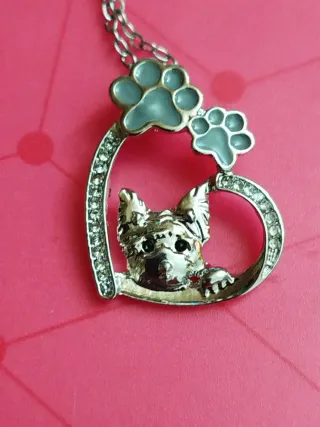 Collar Corazón Perrito Yorkshire