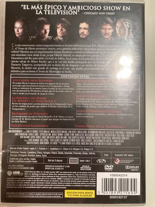 Juego de Tronos: 4ª Temporada Completa DVD
