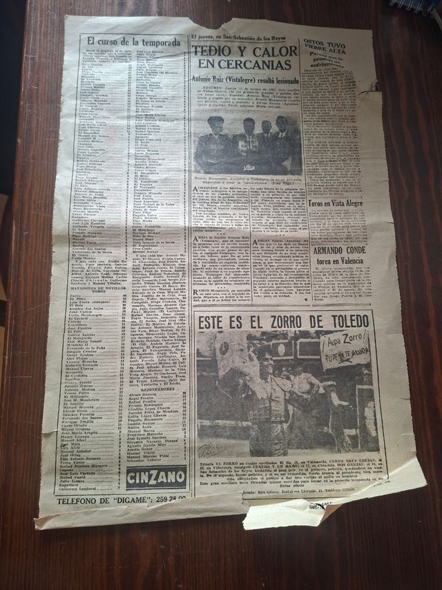 Periódico taurino Pepe Osuna 1963 ( algunas hojas)