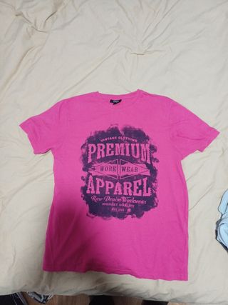 Camiseta rosa Premium Apparel