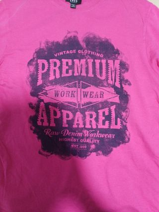 Camiseta rosa Premium Apparel
