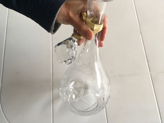 Servizio cristallo inciso