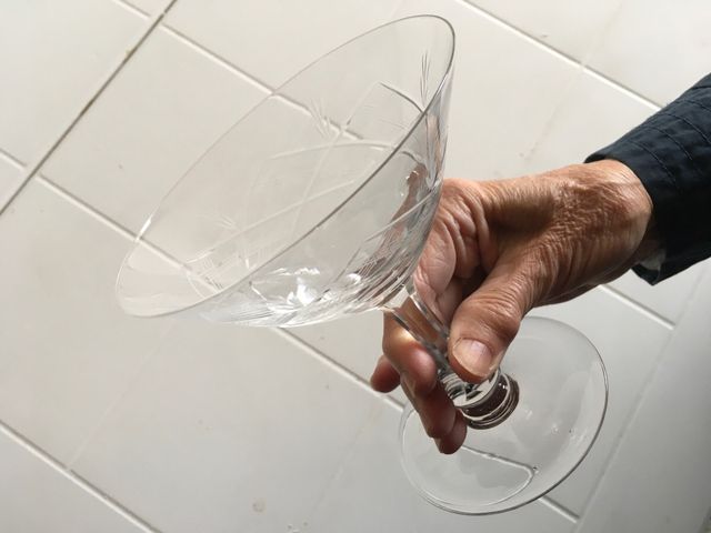 Servizio cristallo inciso