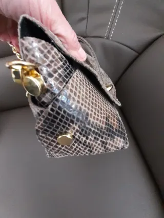 Bolso pequeño serpiente dorado