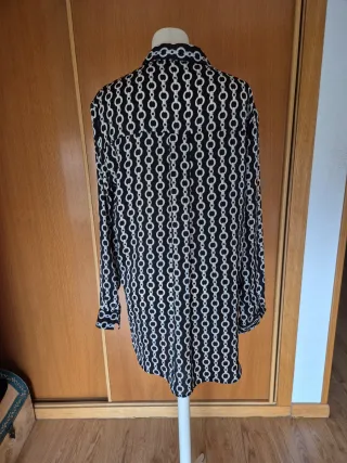 Blusa Zara Estampada Cadenas - XL
