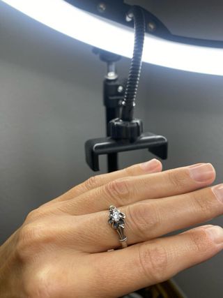 Anillo Plata 925 Diamante Sintético Años 70