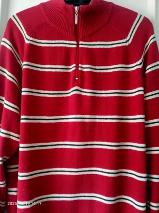 Suéter Hombre Rayas Cremallera Talla XL