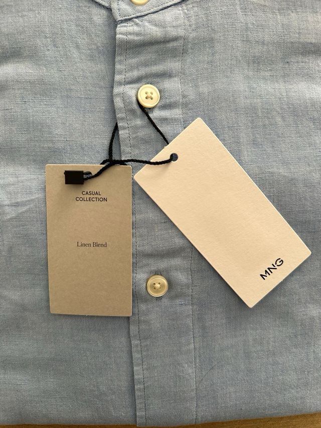 Camicia in lino uomo Mango