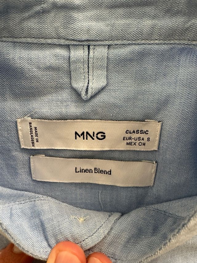 Camicia in lino uomo Mango