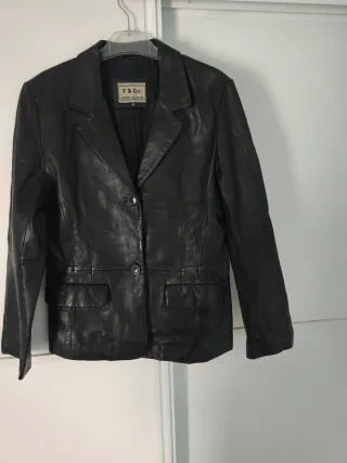Americana cuero entallada F & Co Mujer Talla 42