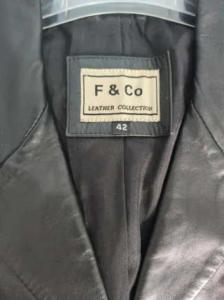 Americana cuero entallada F & Co Mujer Talla 42