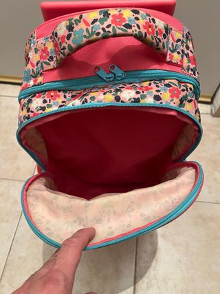 Mochila con ruedas floral