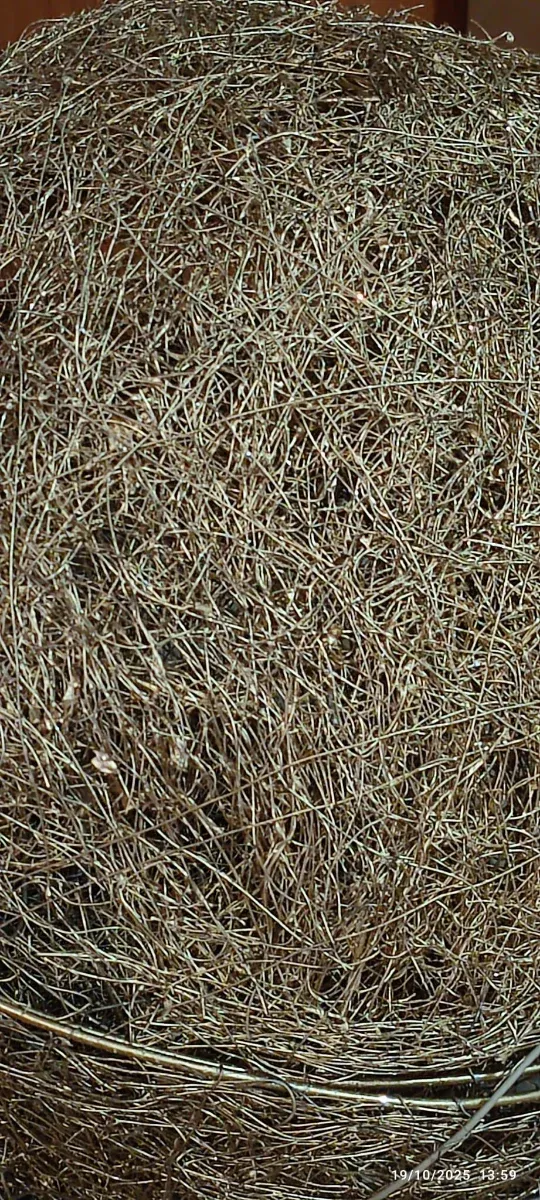 4 Bolas Navidad ramas secas doradas y luces 30cm