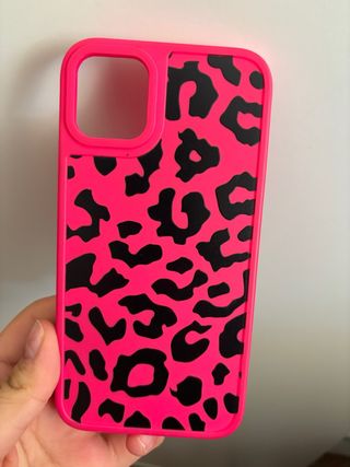 Funda iPhone 11 Leopardo Rosa