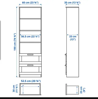 Librería Ikea Brimnes 90x190 cm