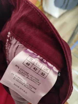 Pantalones burdeos mujer Talla 42