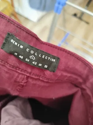 Pantalones burdeos mujer Talla 42