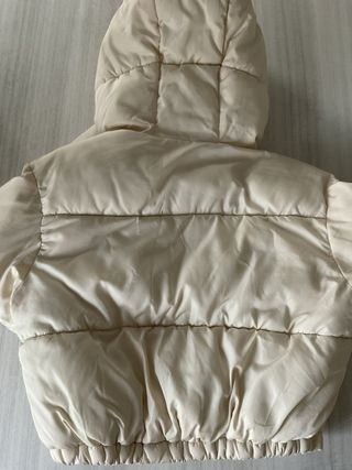 Giacca bomber corta Terranova beige con cappuccio 