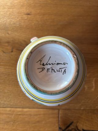 Caraffa Deruta vintage dipinta a mano