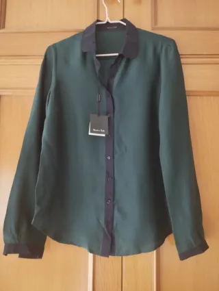 Camisa Massimo Dutti verde oscura