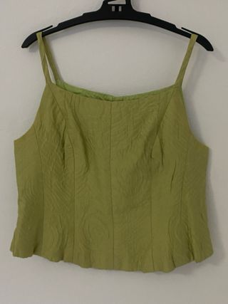 Conjunto hecho a mano modista verde