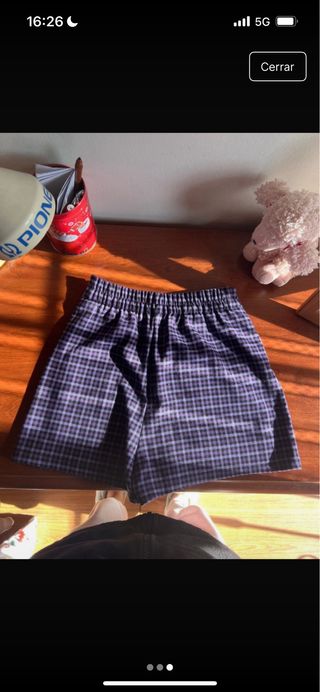 Falda pantalón cuadros morado 13 años