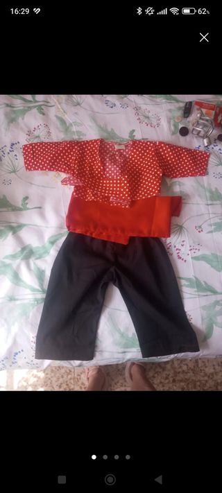 Traje Gitano Rojo y Negro