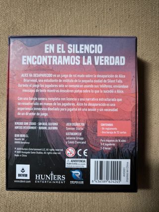 Juego de mesa Alice Ha Desaparecido