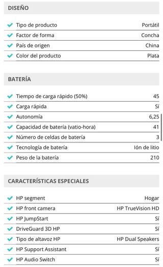HP Laptop 15-dw2009ns i7-1065G7 8GB RAM 512GB SSD