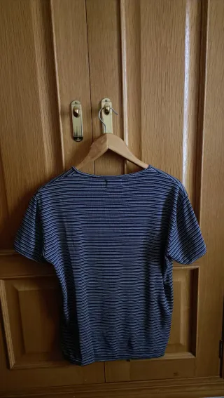 Camiseta Cortefiel Rayas Azul y Blanco