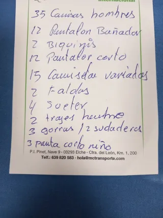 liquidacion. Ropa 100e solo está semana