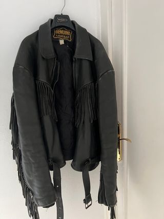 Chaqueta Cuero Vintage Piel Auténtica. 