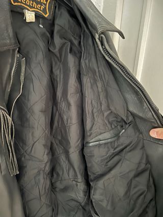 Chaqueta Cuero Vintage Piel Auténtica. 