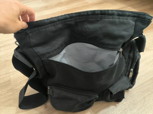 Bolsa bebe cochecito Lassig Multibolsillo Negra