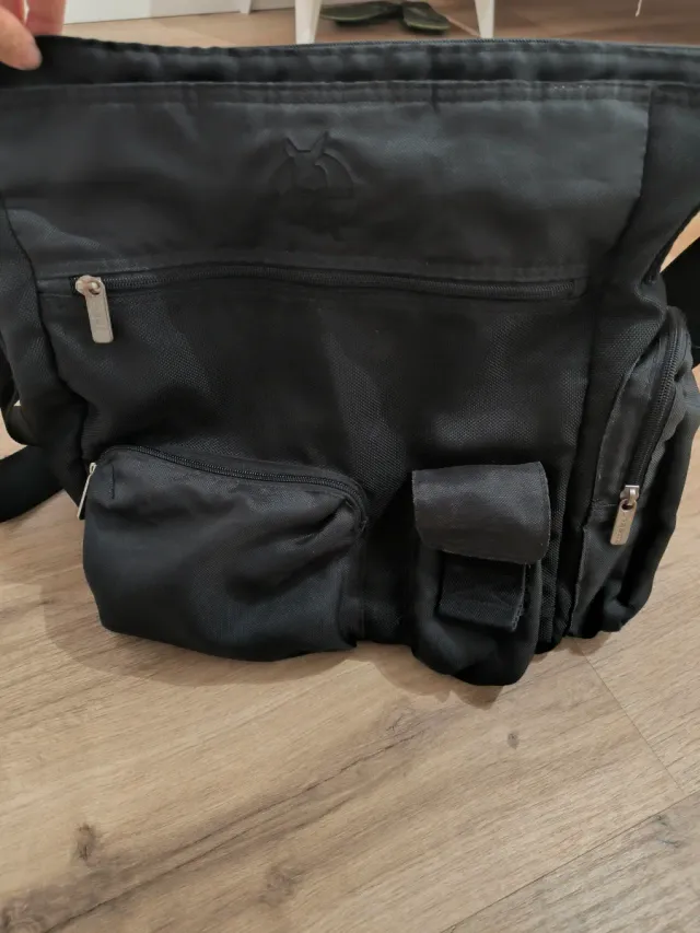 Bolsa bebe cochecito Lassig Multibolsillo Negra