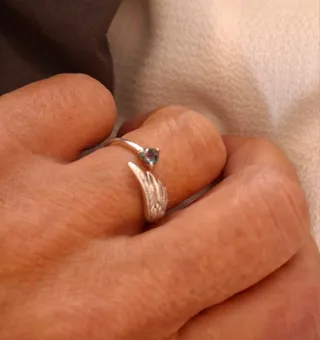 Anillo Plata Ley Ajustable
