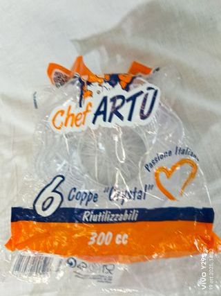 Set 18 pz macedonia gelato in acrilico trasparente