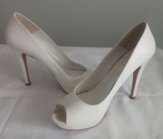 Zapatos de tacón blanco Talla 38