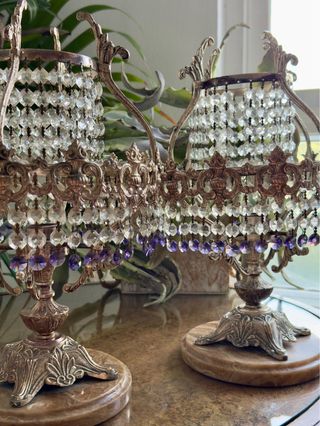 Lámparas de mesa de cristal de roca