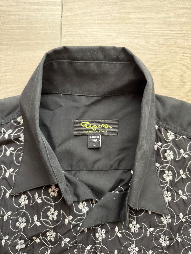 Camicia Ego Uomo Fantasia Floreale Nera
