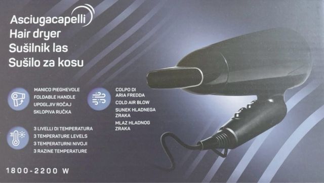 Asciugacapelli nuovo 1800-2200 W