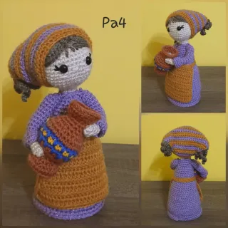 Belén de crochet (PASTORA Y DOS OVEJAS)