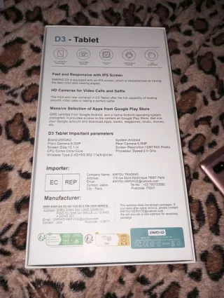 Tablet Android Oro rosa DMOAO